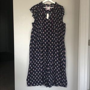 NWT Anthropologie Floreat Jumper Romper XL Navy